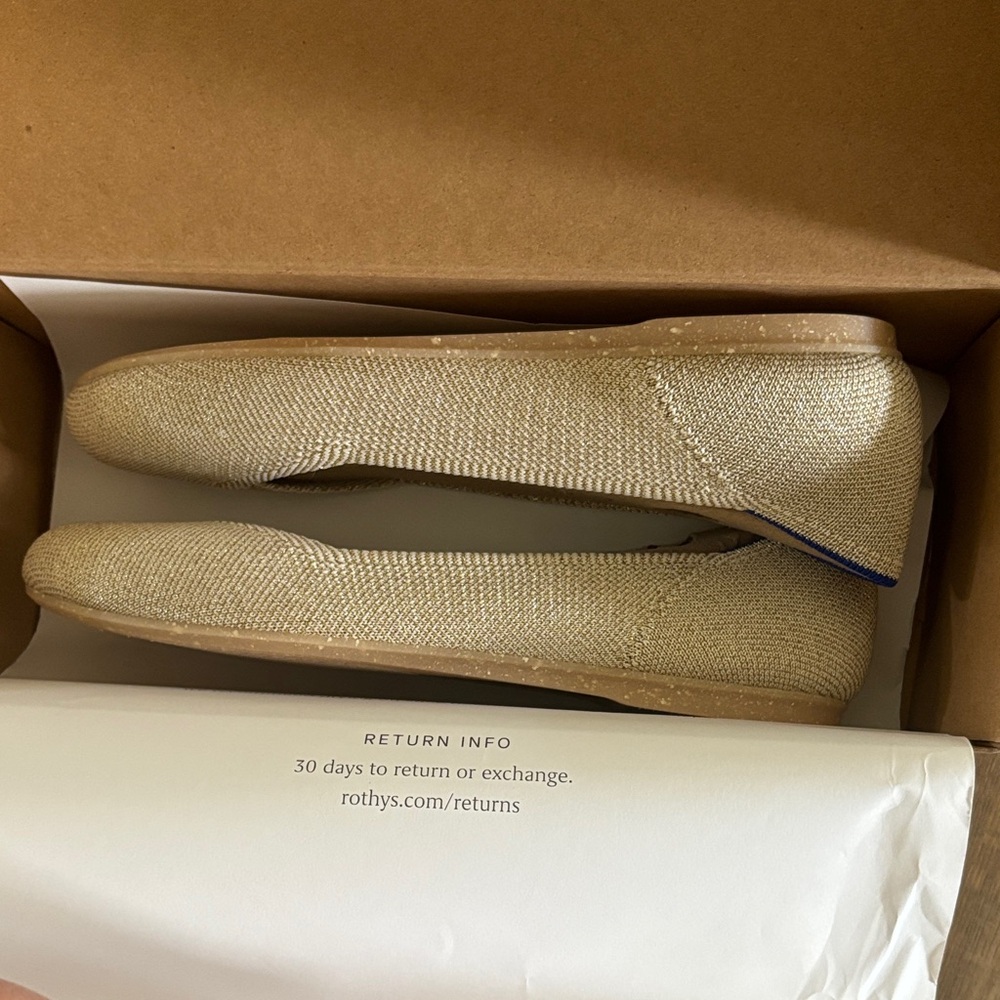 Rothy's Women's Beige Sparkle Flats - Picture 3 of 3